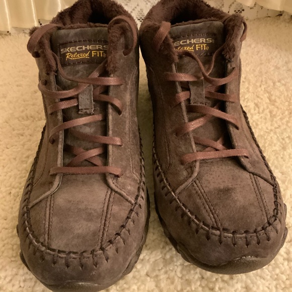 SKETCHERS WOMENS MOCCASIN LACE UP ANKLE BOOTS - Picture 8 of 8